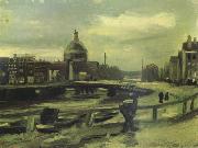 Vincent Van Gogh View of Amsterdam from Central Station (nn04) painting